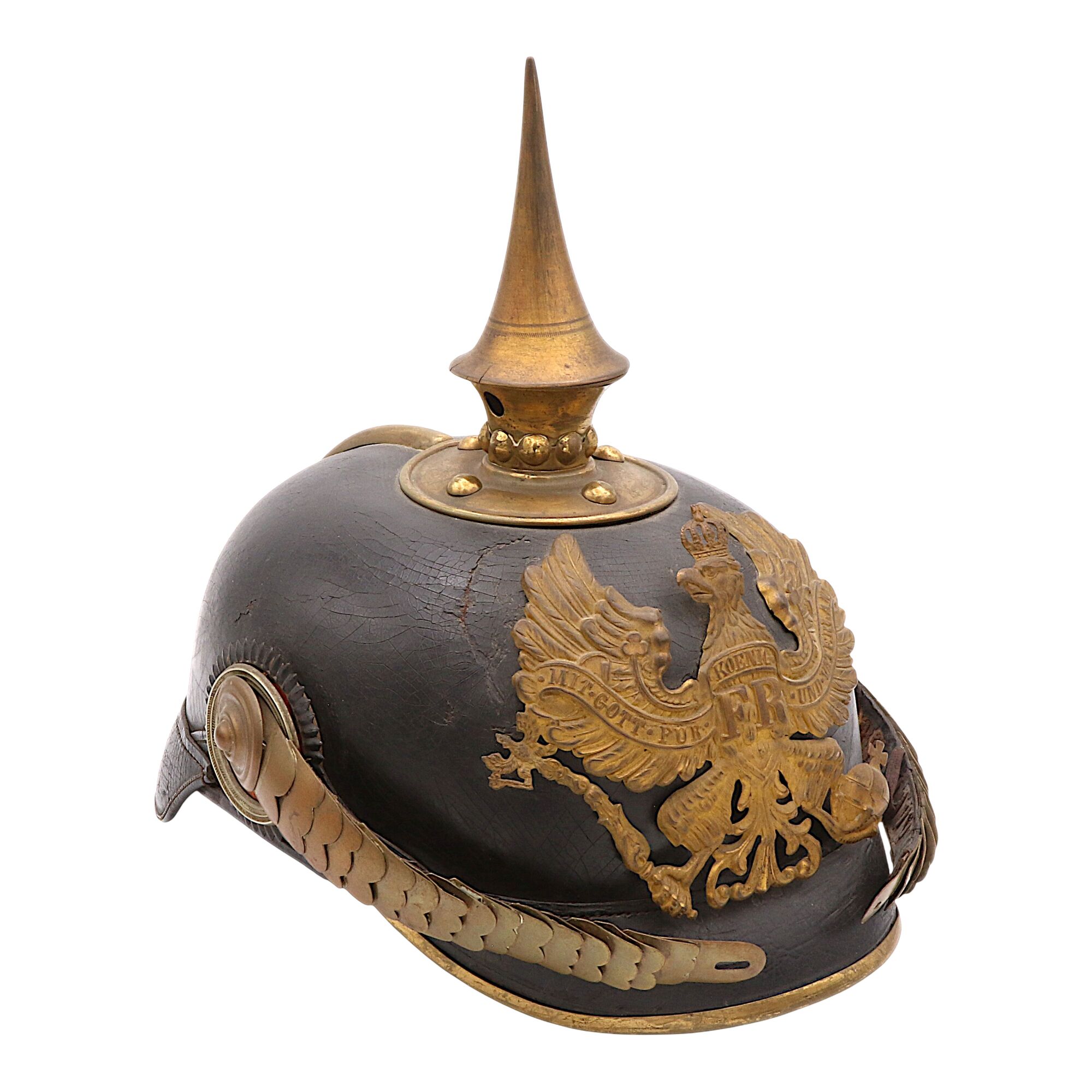 Preußische Pickelhaube M1895 für einen Feldwebel der Infanterie